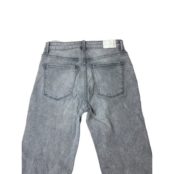 Bershka Denim Women's Grey Washed Medium Rise Skinny Jeans Sz 38 - Picture 4 of 7